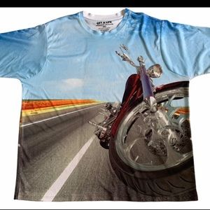 Get a life men's 3X motorcycle t-shirt